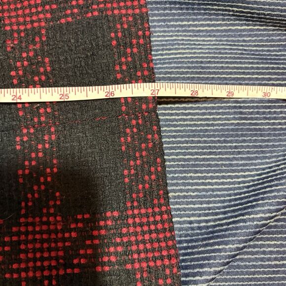 Style & Co Coat Womens 16W Red Black Plaid Button Up Plus Fall Core Timeless - Picture 5 of 6